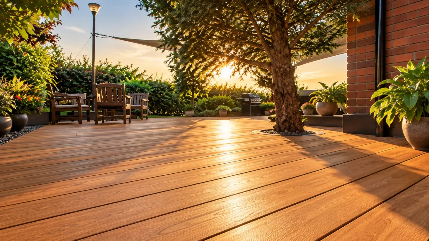 Teak Wood Decking in Dubai, UAE- garden deck